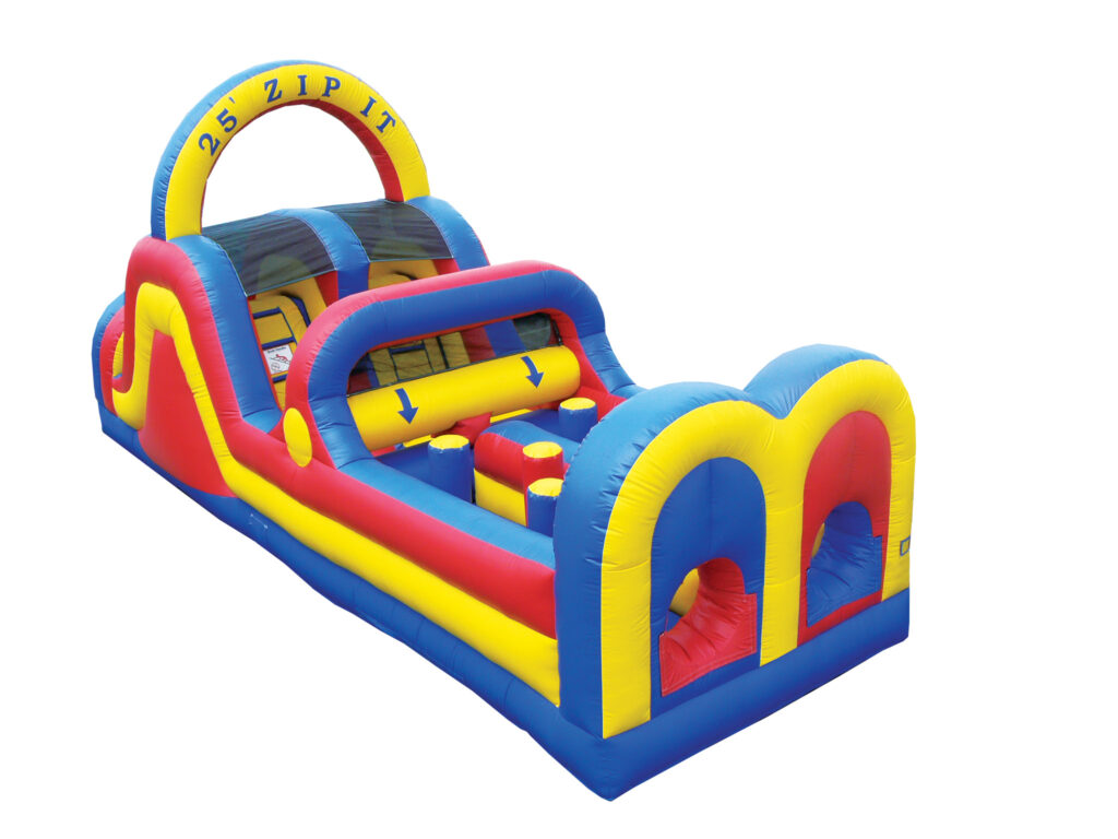 zip it obstacle course Slide